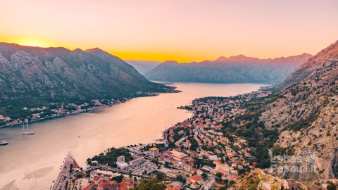 aerial-view-kotor-town-sunset